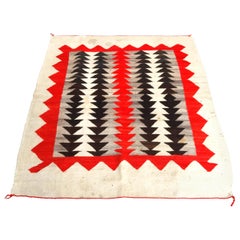 Antique and Large American Indian Navajo Wool Rug, circa 1930