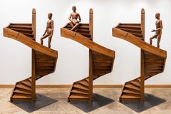 Antique Large Apprentice Model of a Staircase