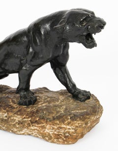 Antiker großer Art-Déco-Bronze-Panther von Thomas Franois Cartier, 1920er Jahre