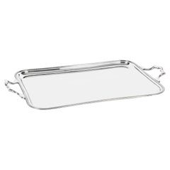 Antique Large Art Deco Silver Plated Butlers Tray, 1930s