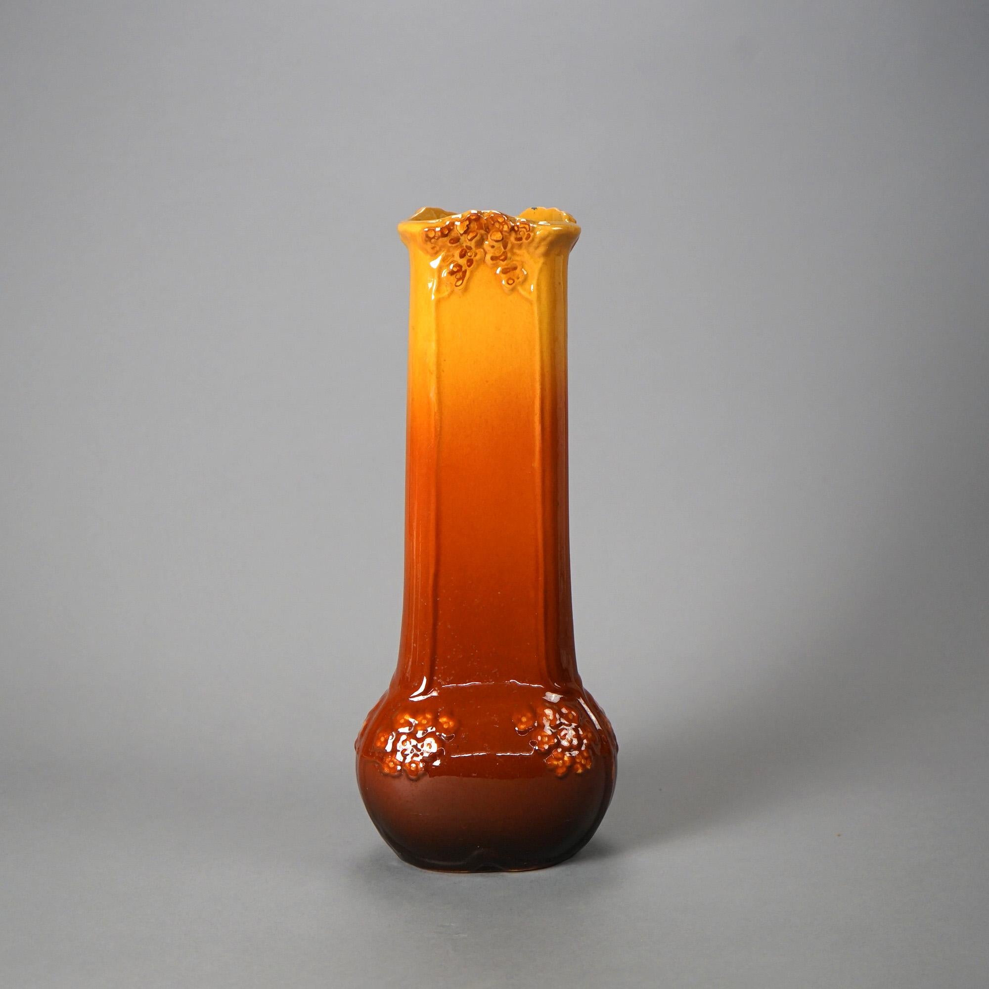 Antike große Art Nouveau Weller Art Pottery Vase CIRCA 1920 (Glasiert)