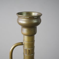 Antique Large Arts & Crafts Brass Mission Candlestick by Vincent C1915