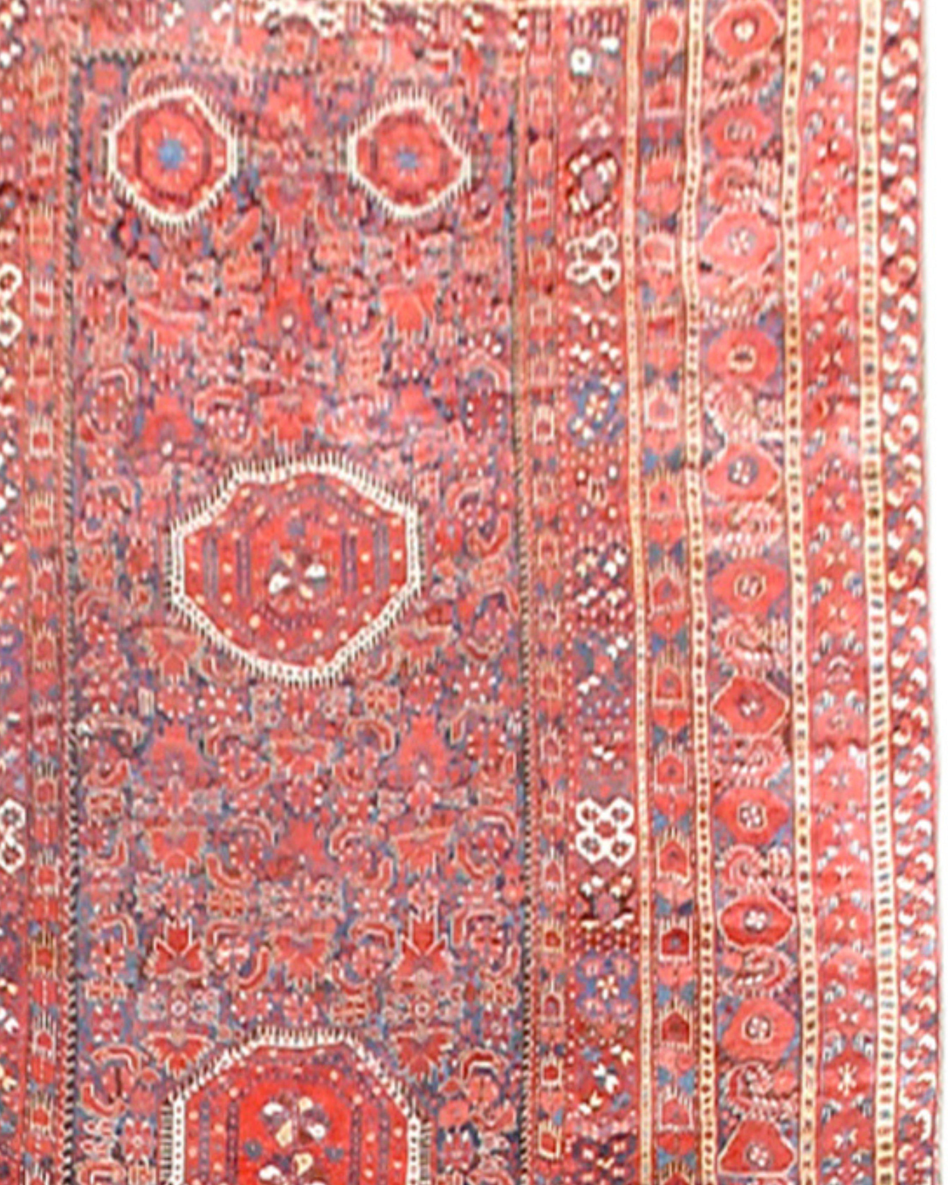Antique Large Uzbek Bashir Rug, 19th Century

This long main carpet was woven in one of several possible oasis towns along the Oxus River of Central Asia in what is now Uzbekistan. During the second half of the nineteenth century, Turkmen weavers