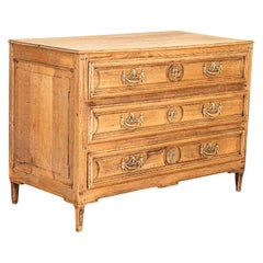 Antique Large Bleached Oak Chest of Drawers from France