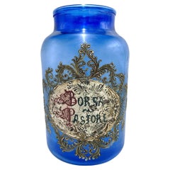 Antique Large "Borsa Pastore" Italian Murano Glass Pharmacy Apothecary Jar