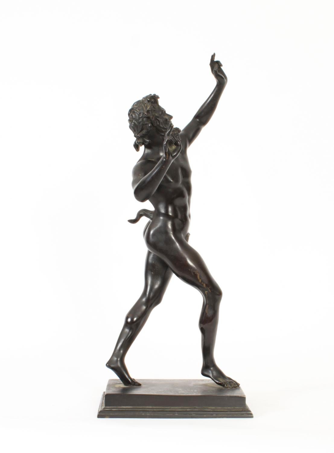 Antike große Bronzestatue einer Pan-Tänzerin, Musee de Naple, 1870er Jahre im Angebot 8