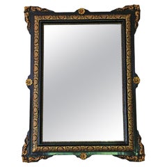 Antique Large C1900 Gilt and Ebonised Overmantle Wall Mirror – Quality