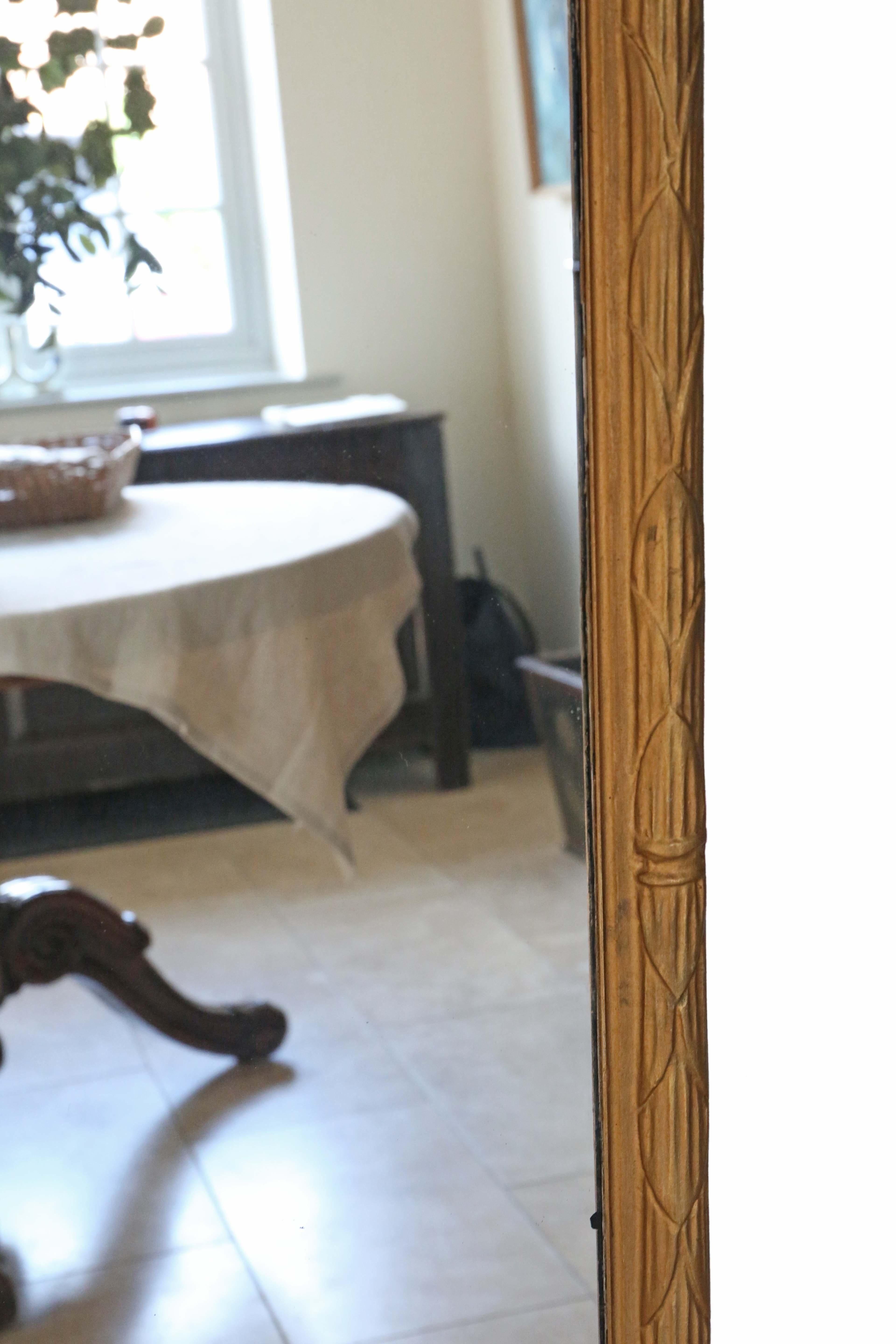 Antique Large C1900 Gilt full height Floor Wall Dressing Mirror Quality Bon état - En vente à Wisbech, Cambridgeshire
