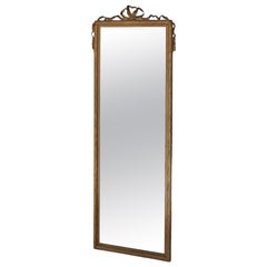 Antique Large C1900 Gilt full height Floor Wall Dressing Mirror Quality