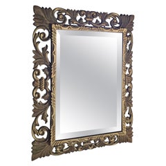 Antique Large C1920 Quality Giltwood Florentine Overmantle Wall Mirror
