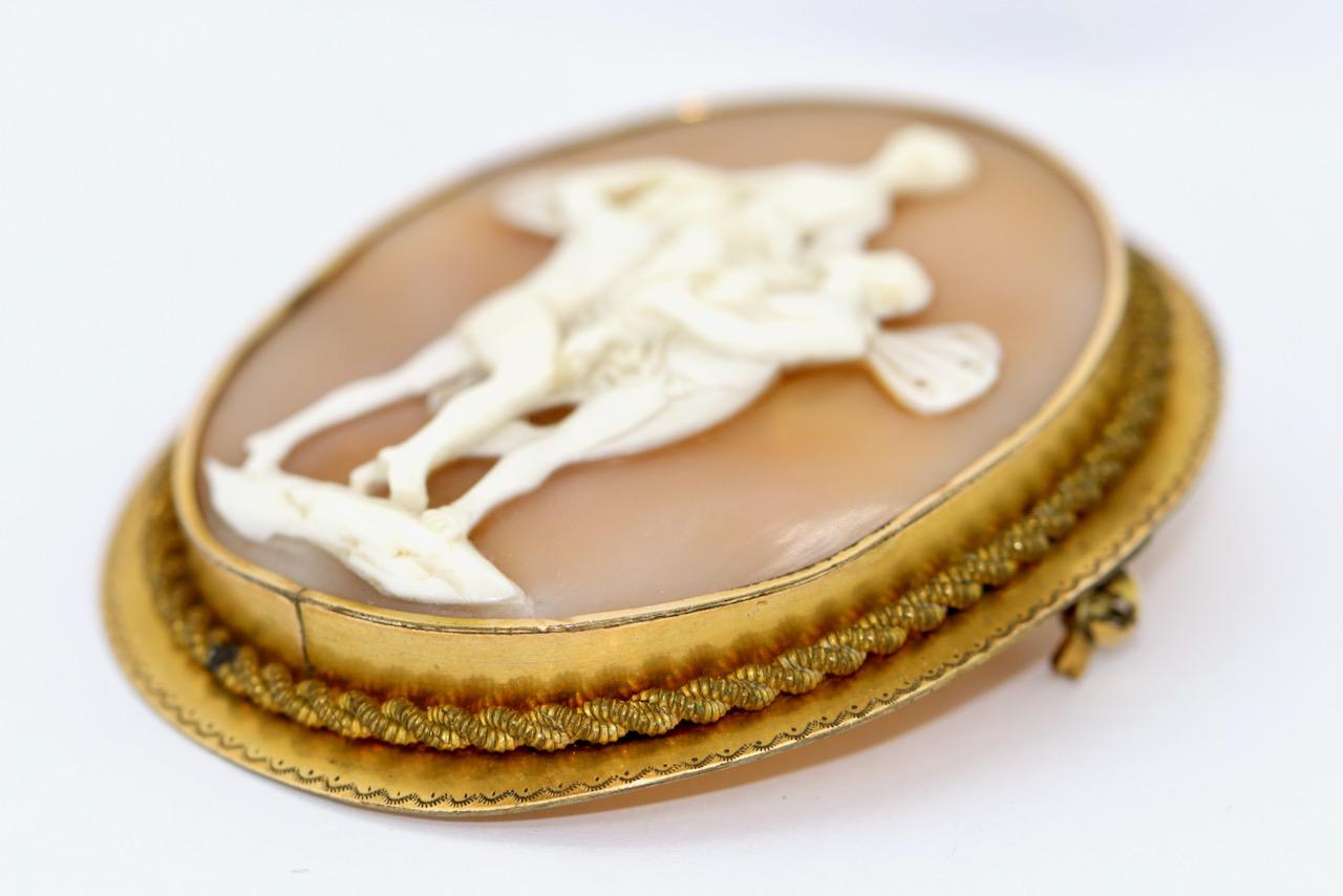 Women's Antique, Large Cameo Brooch For Sale