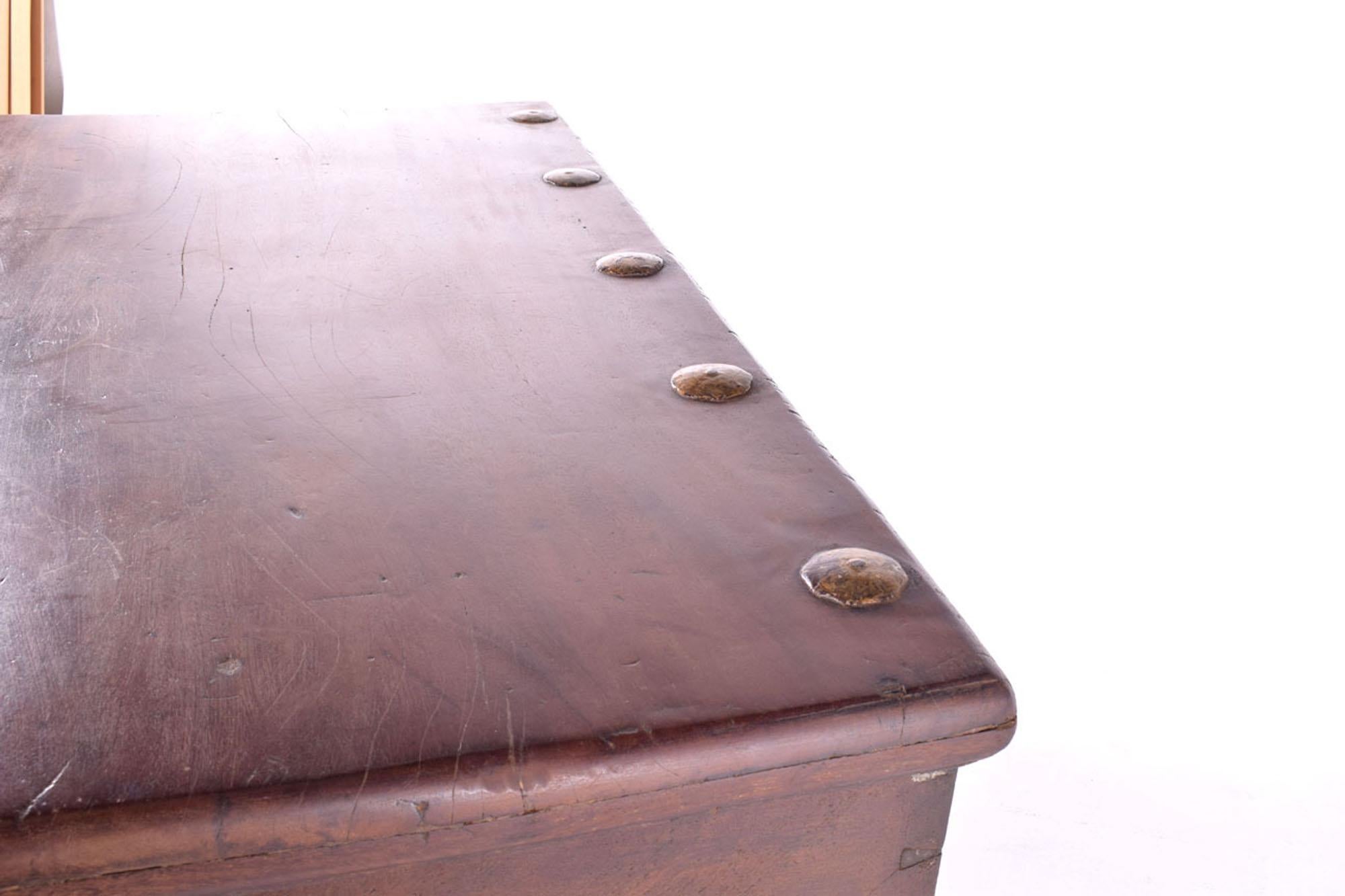 Late 19th Century Antique Large Chest in Sucupira Wood For Sale