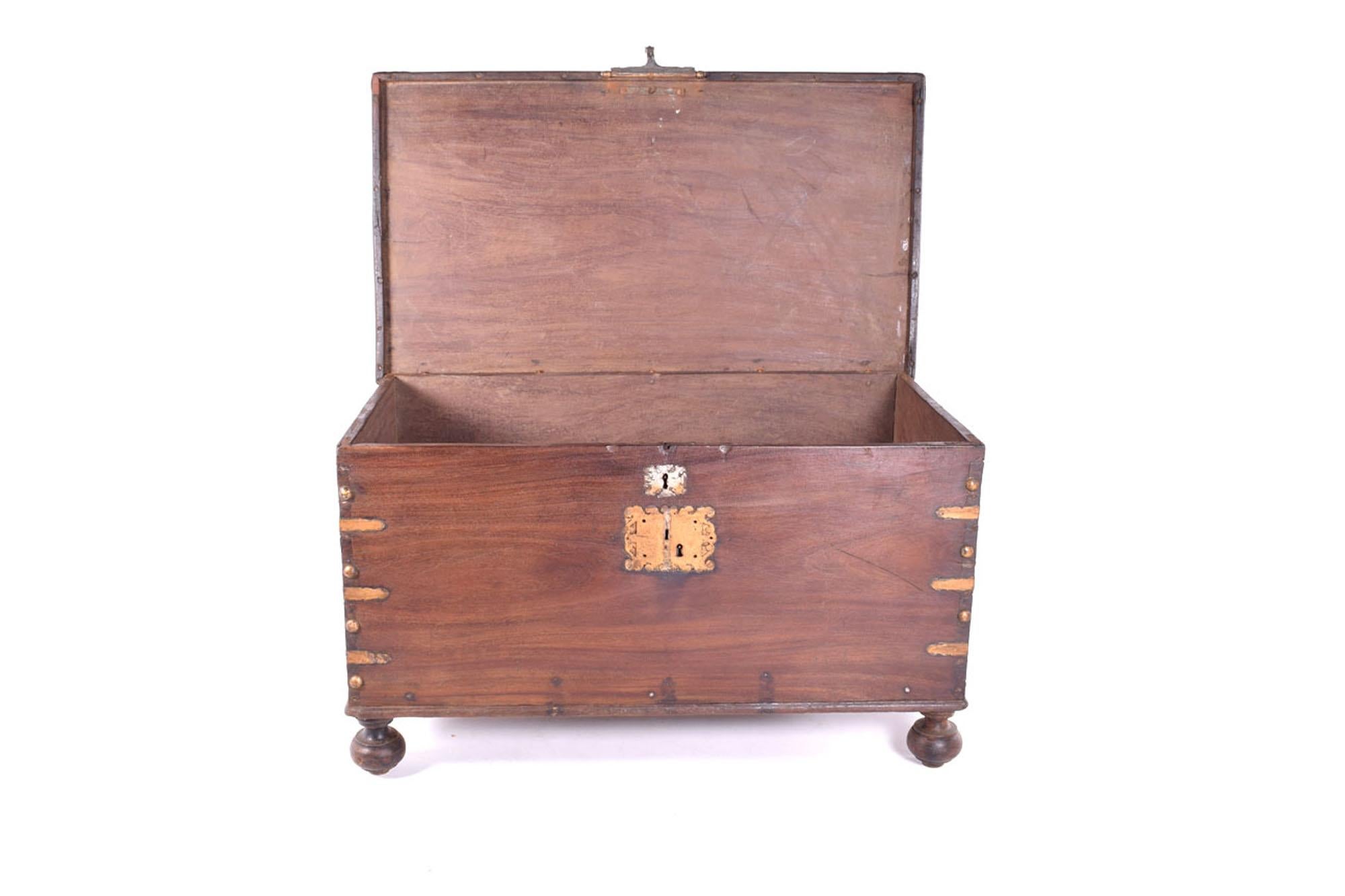 Antique Large Chest in Sucupira Wood For Sale 1