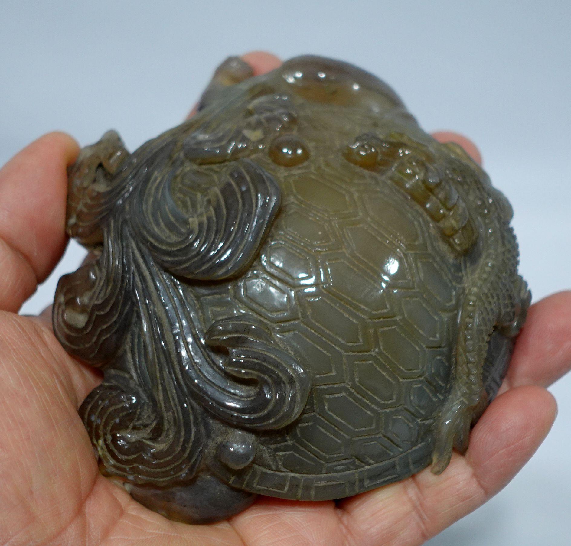 Antique Large Chinese Carved Agate Animal Group #2, 19th Century For Sale 7
