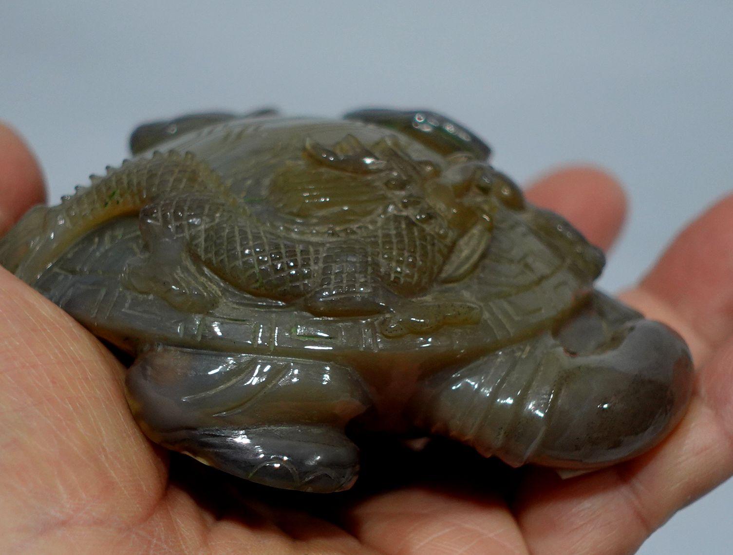 Grand groupe d'animaux chinois en agate sculptée n° 2, 19ème siècle en vente 5