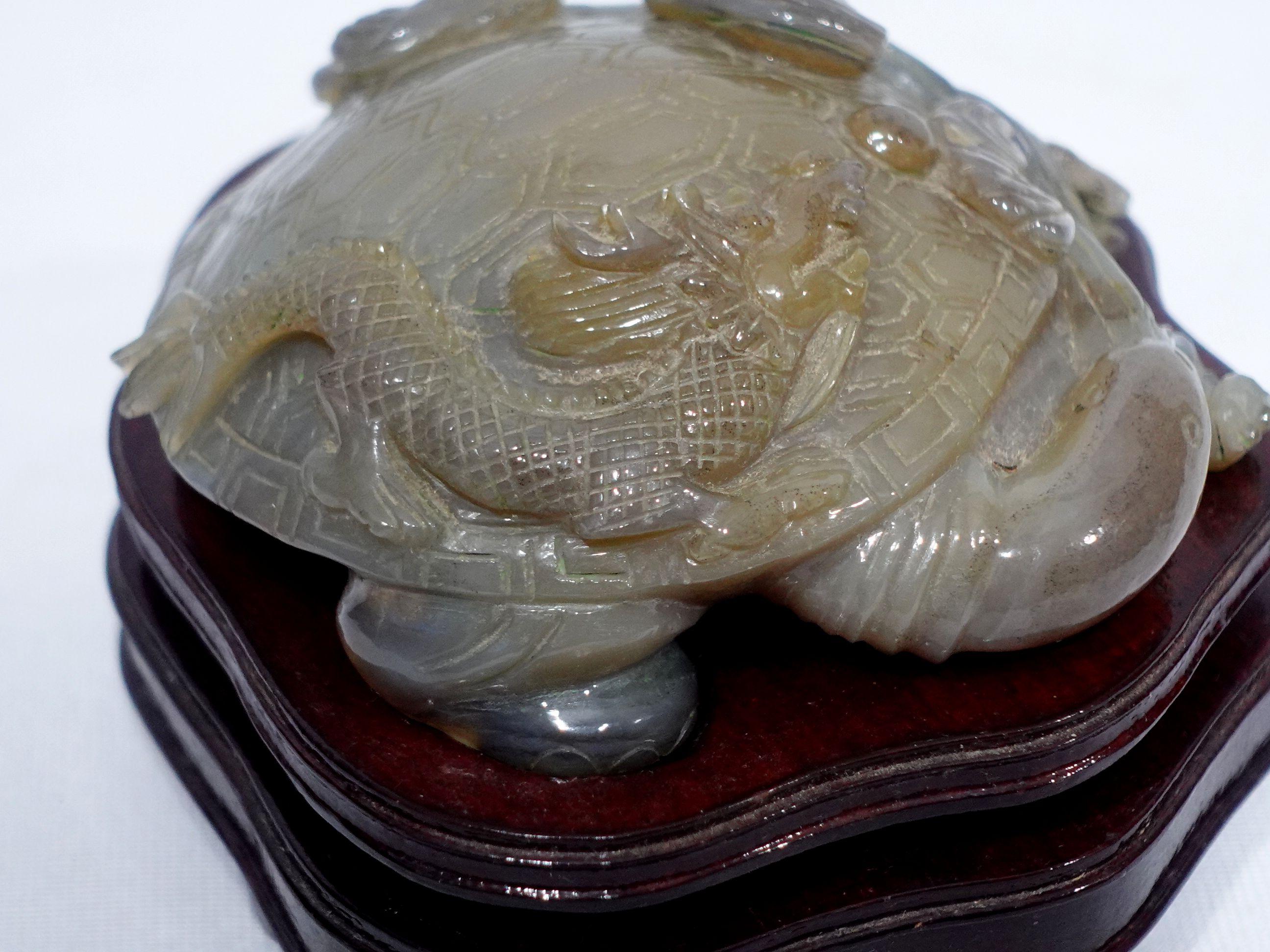 Grand groupe d'animaux chinois en agate sculptée n° 2, 19ème siècle Excellent état - En vente à Norton, MA