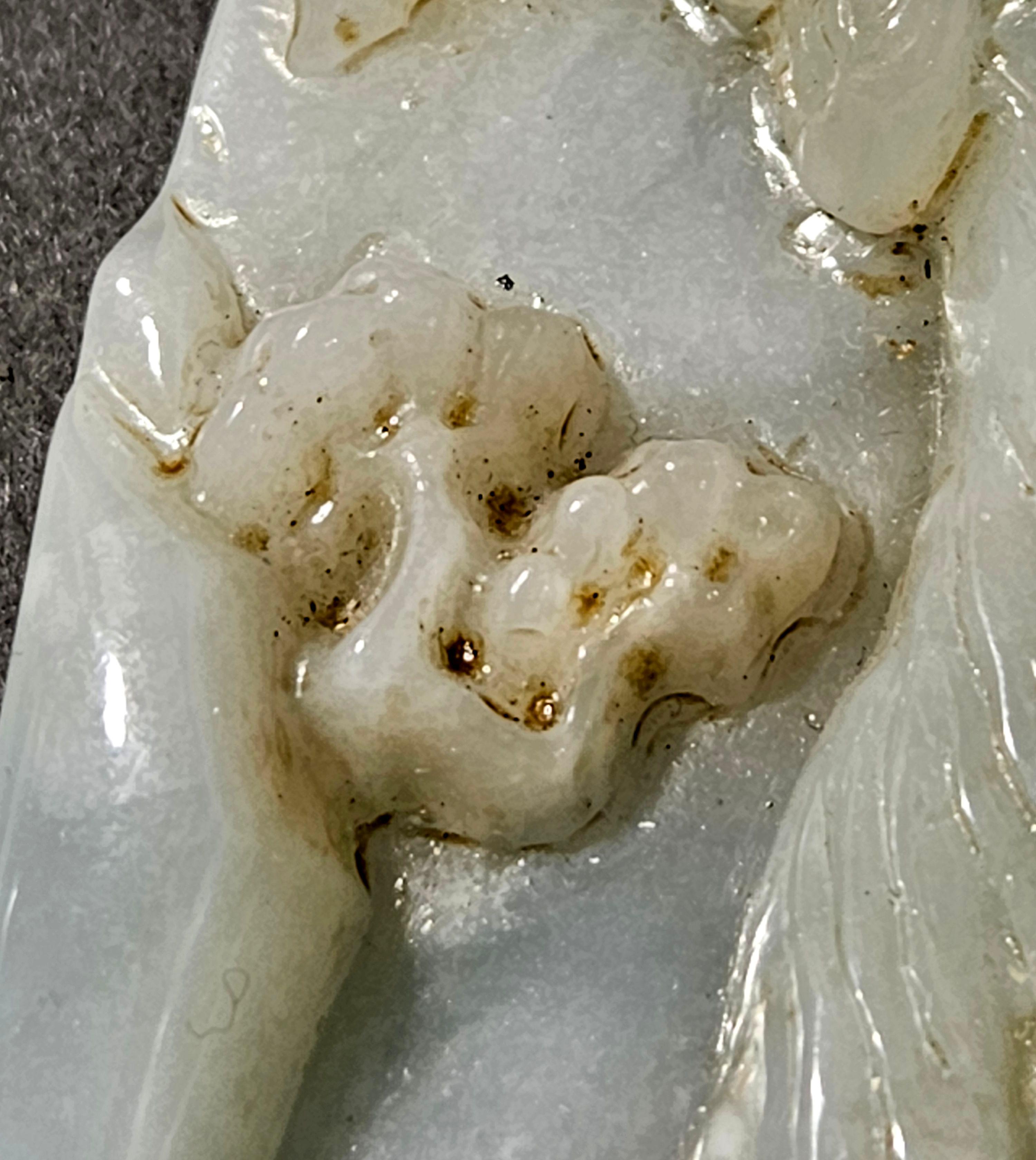 Antike große chinesische geschnitzt Myanmar natürlichen Jadeit Anhänger 