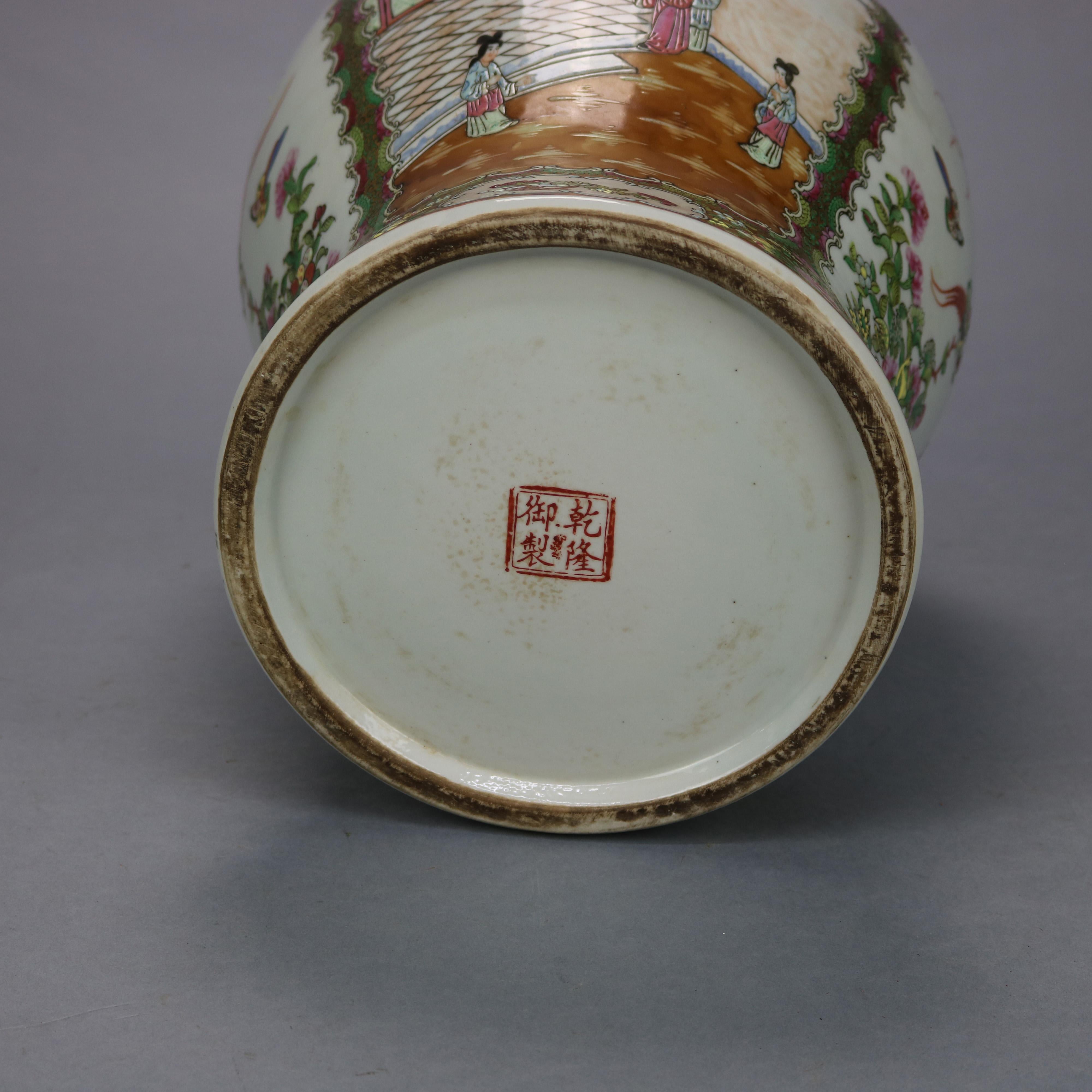 Antique Large Chinese Porcelain Enameled & Gilt Ginger Jars, Stamped, 20th C 10