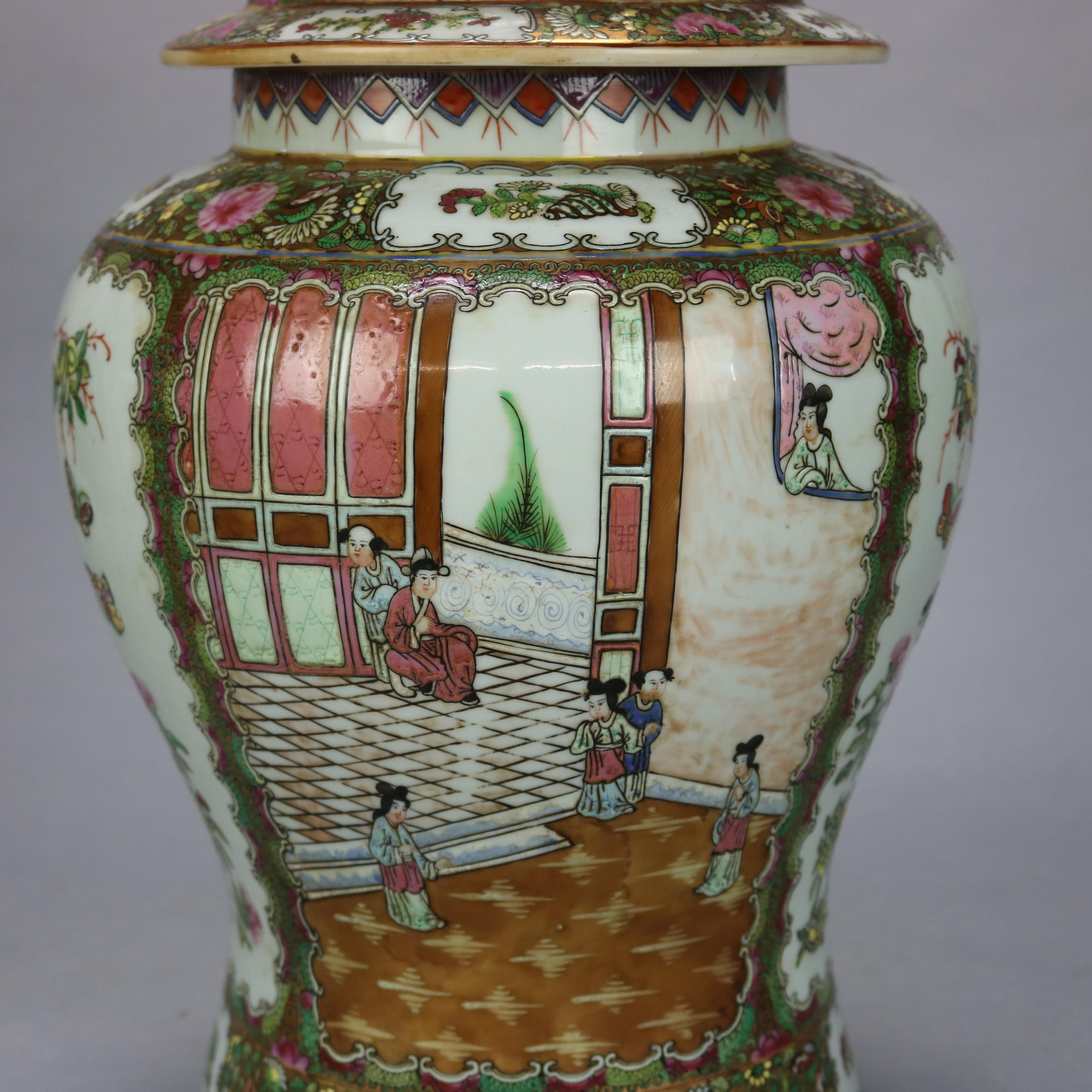 large antique chinese ginger jars
