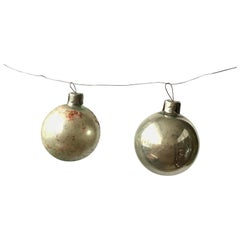 Antique Large Christmas Ornaments, Set of Two