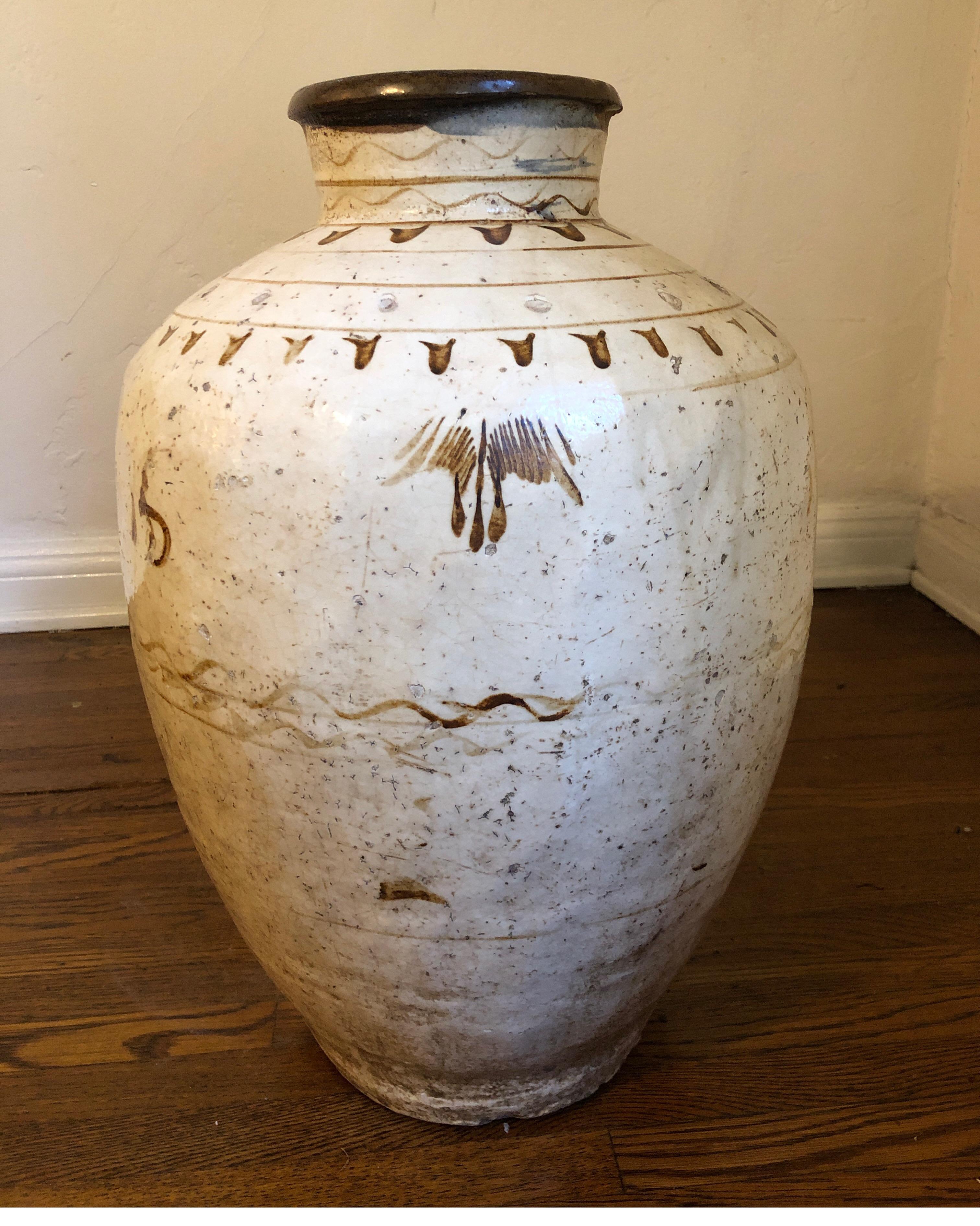 Antique Large Cizhou Vase Stoneware Pottery/Vessel 5