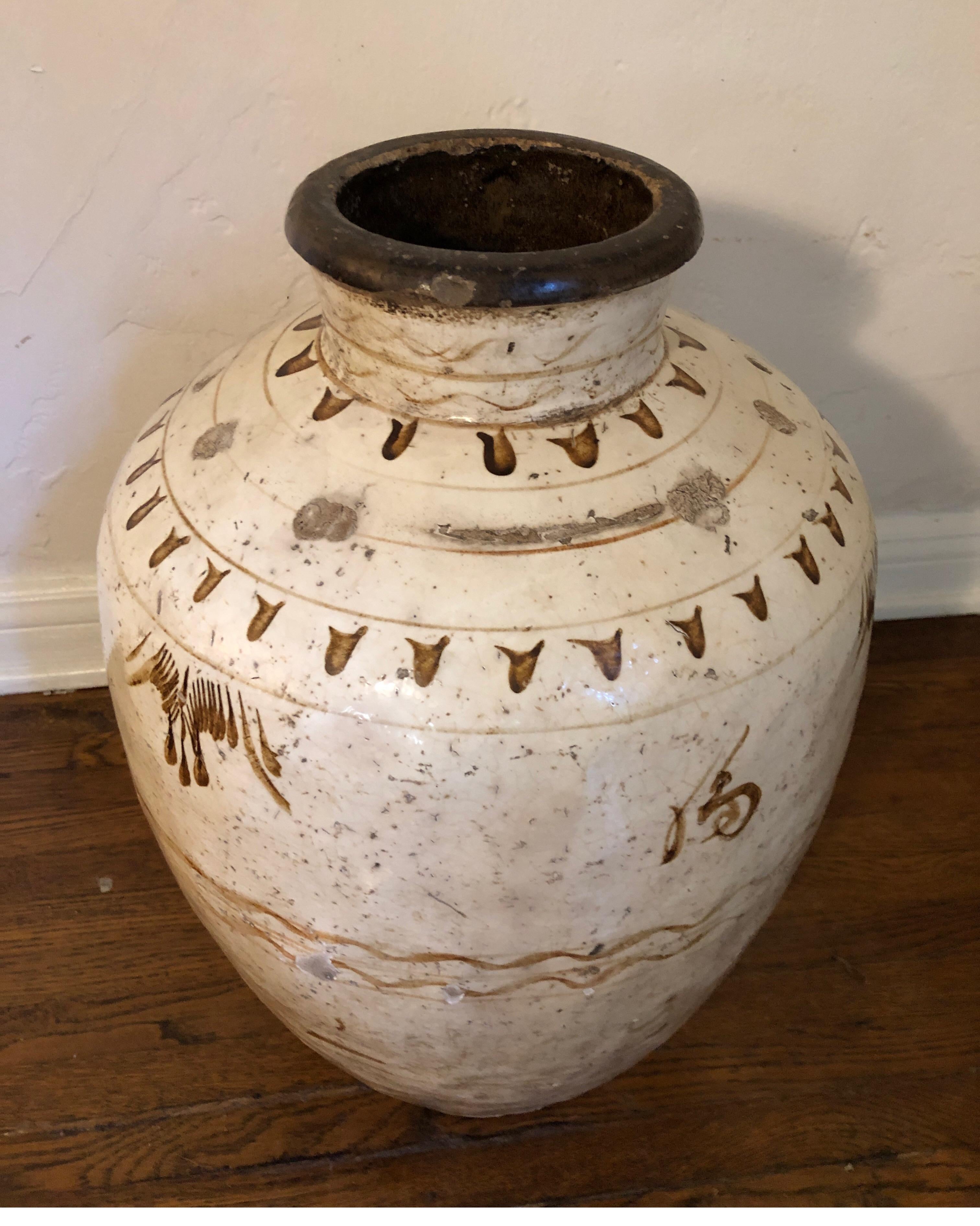 Chinese Antique Large Cizhou Vase Stoneware Pottery/Vessel