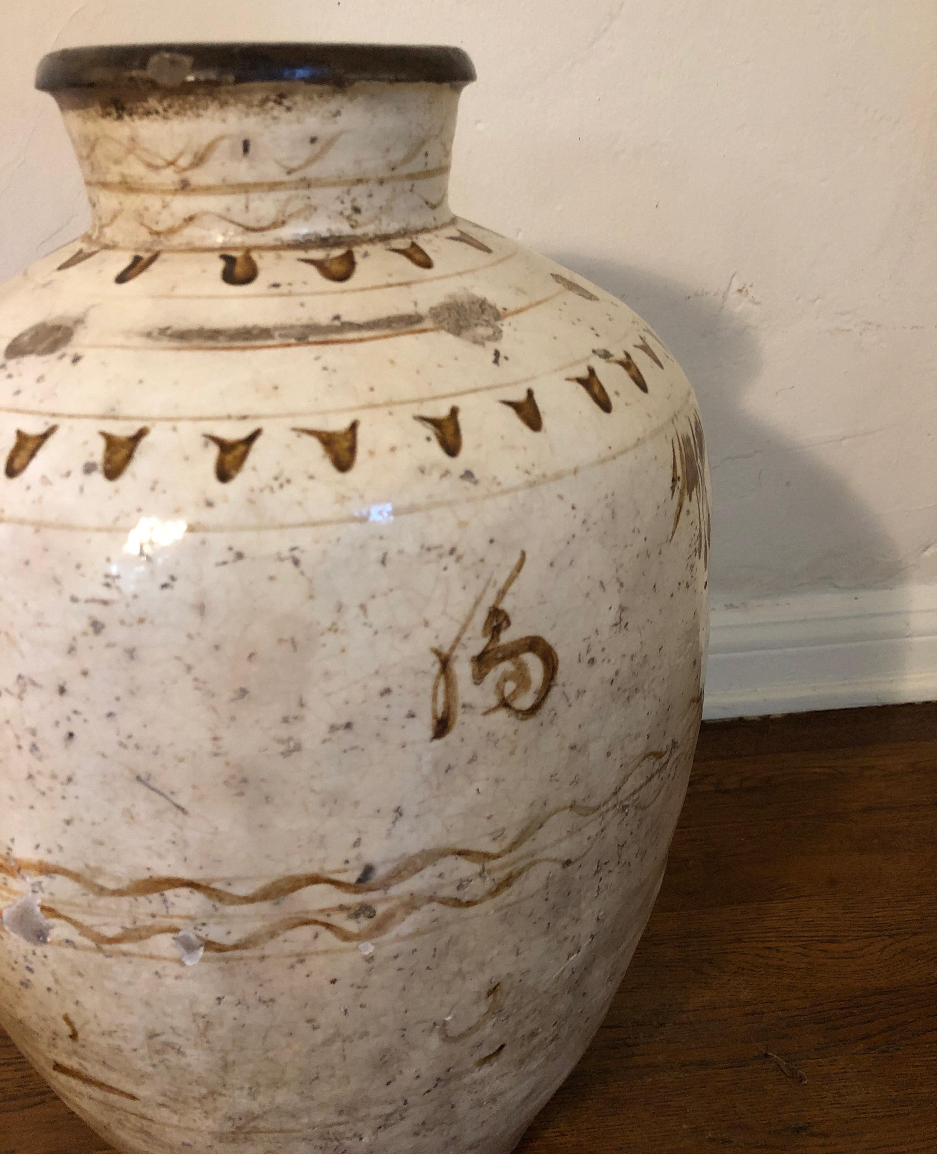Glazed Antique Large Cizhou Vase Stoneware Pottery/Vessel