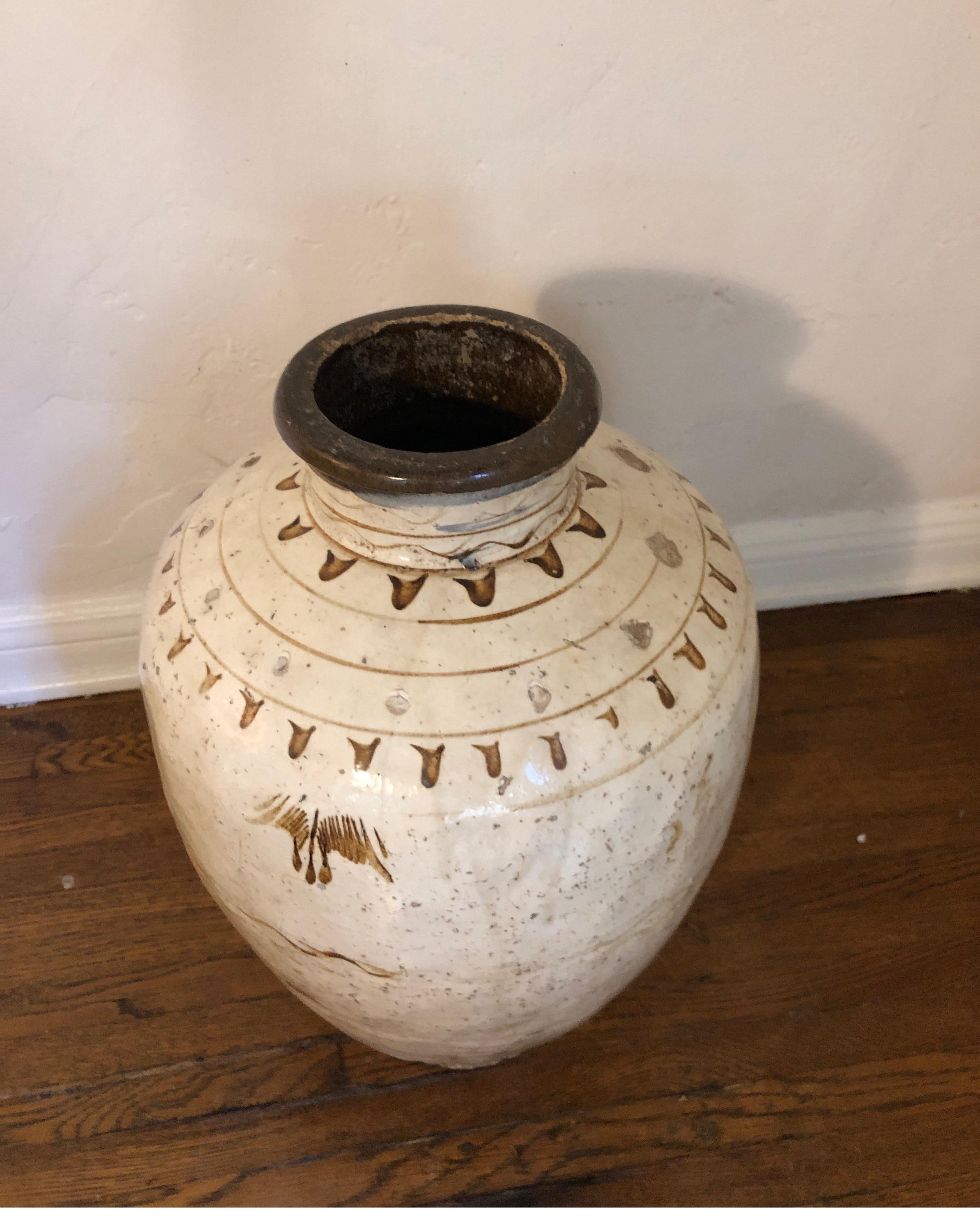 Antique Large Cizhou Vase Stoneware Pottery/Vessel 2
