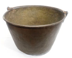 Antique Large Copper Handled Bucket (12-CB2)