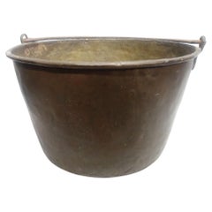 Antique Large Copper Handled Bucket (12-CB2)