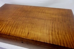Antique Large Country Tiger Maple Lift-Top Box RB#01