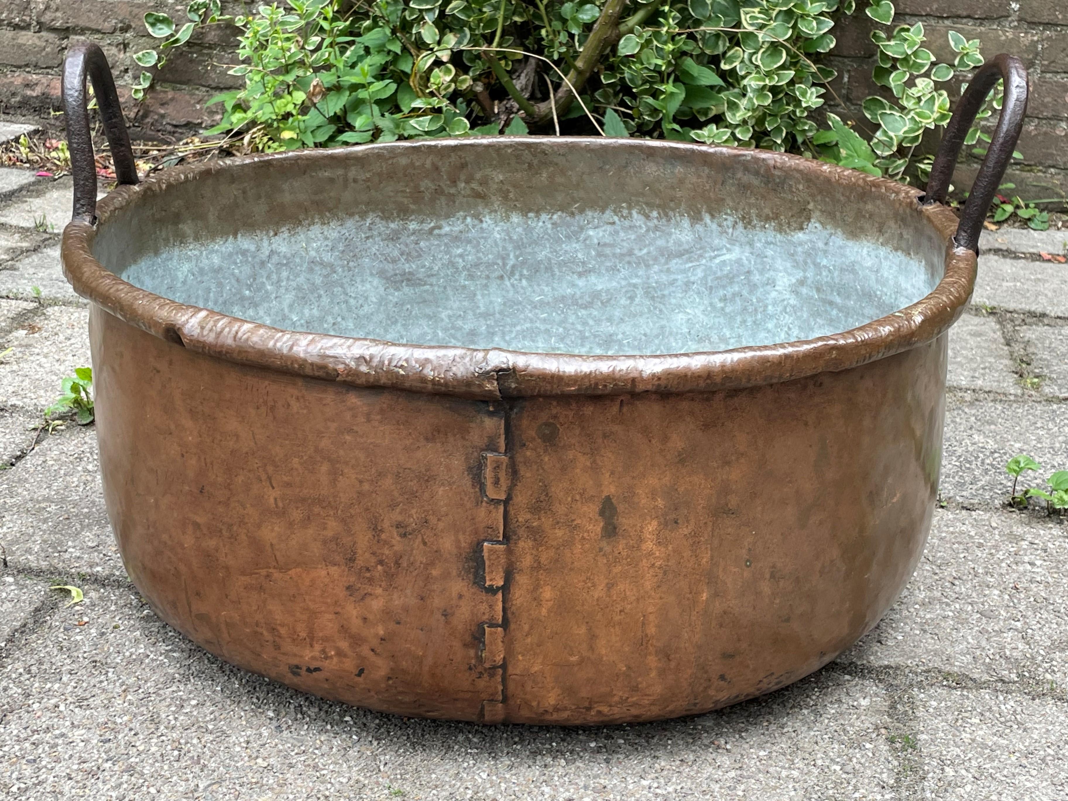 large copper pots for firewood
