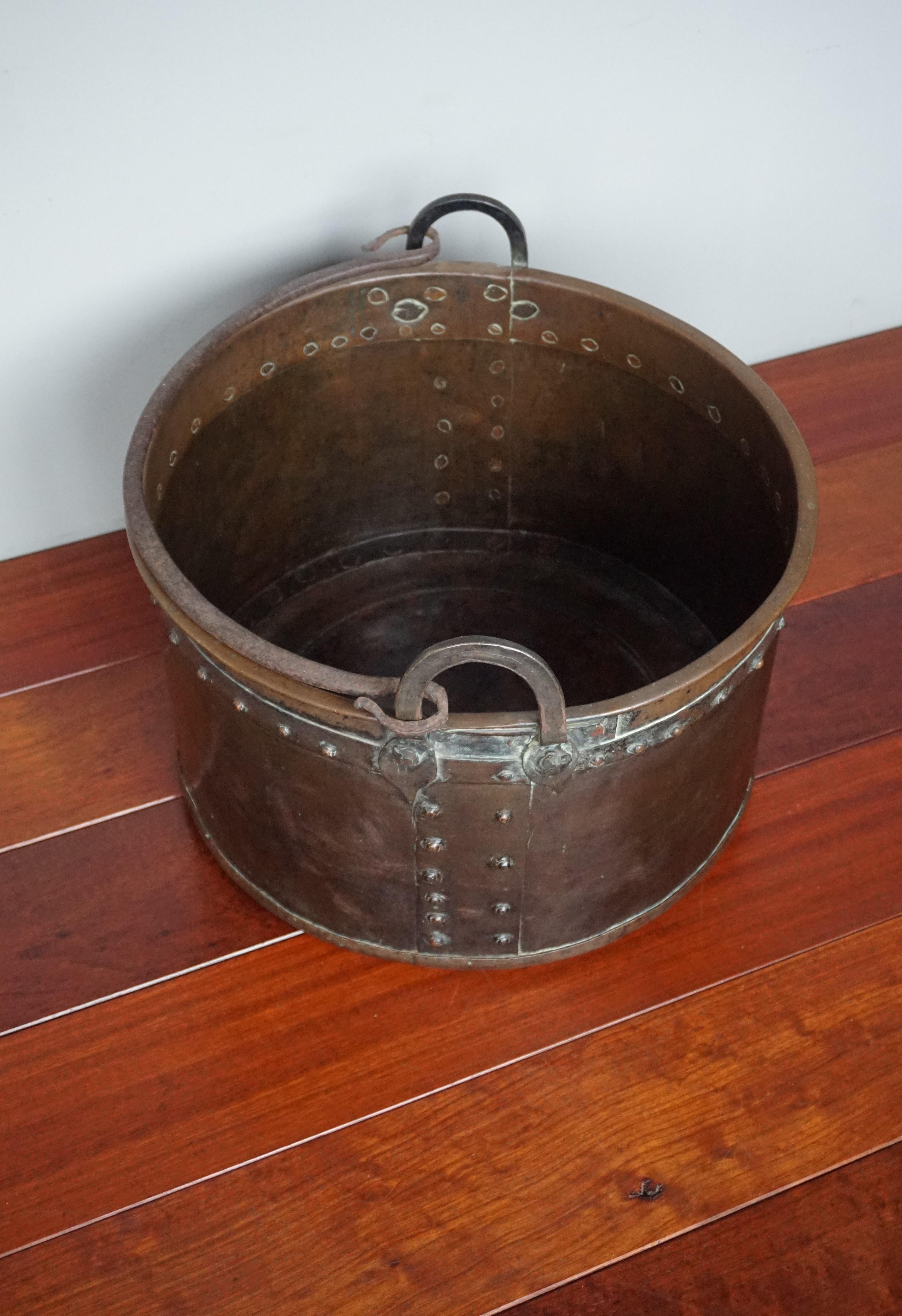 copper bucket for firewood