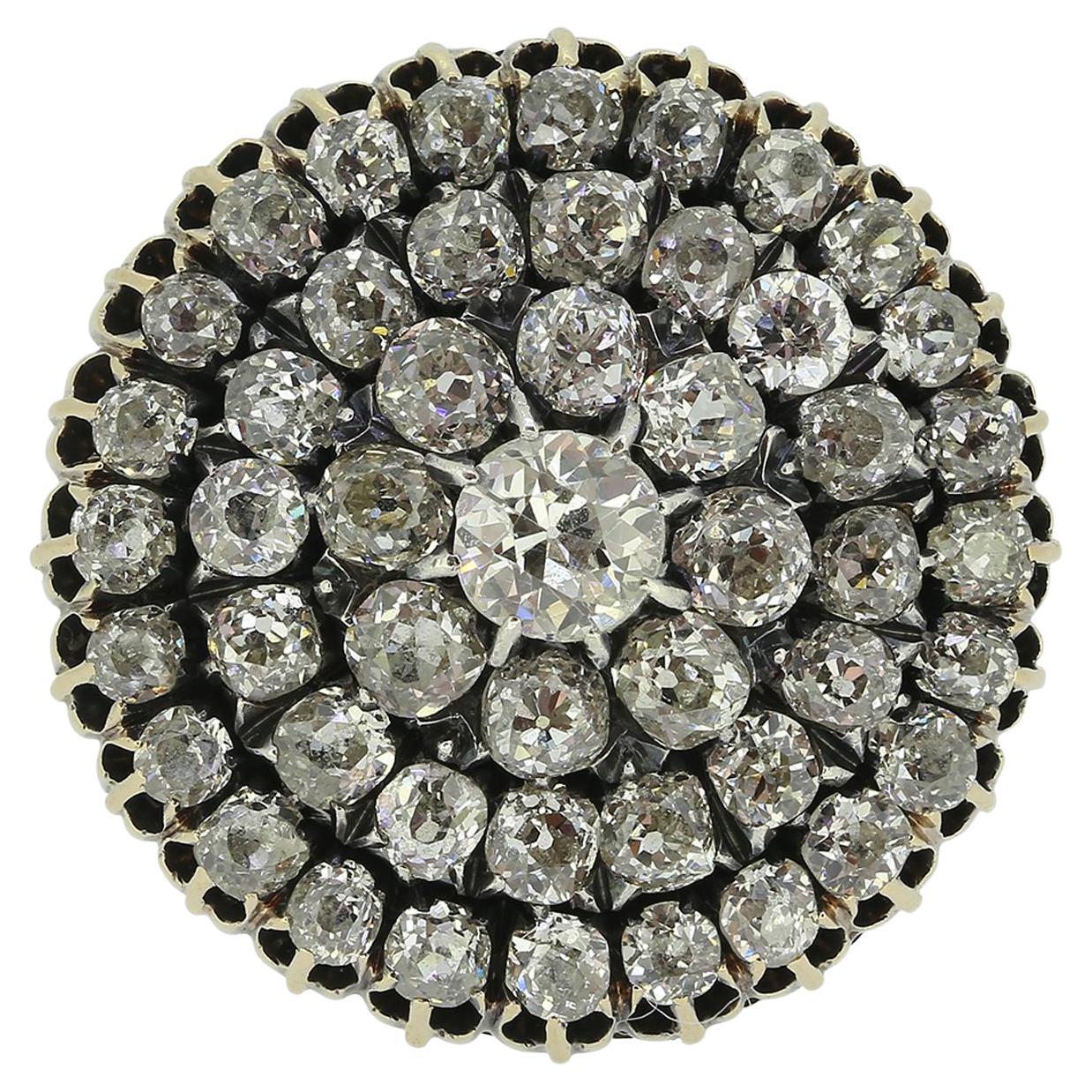 Anillo Antiguo con Racimo de Diamantes