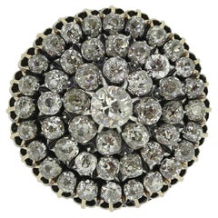 Antique Large Diamond Cluster Ring