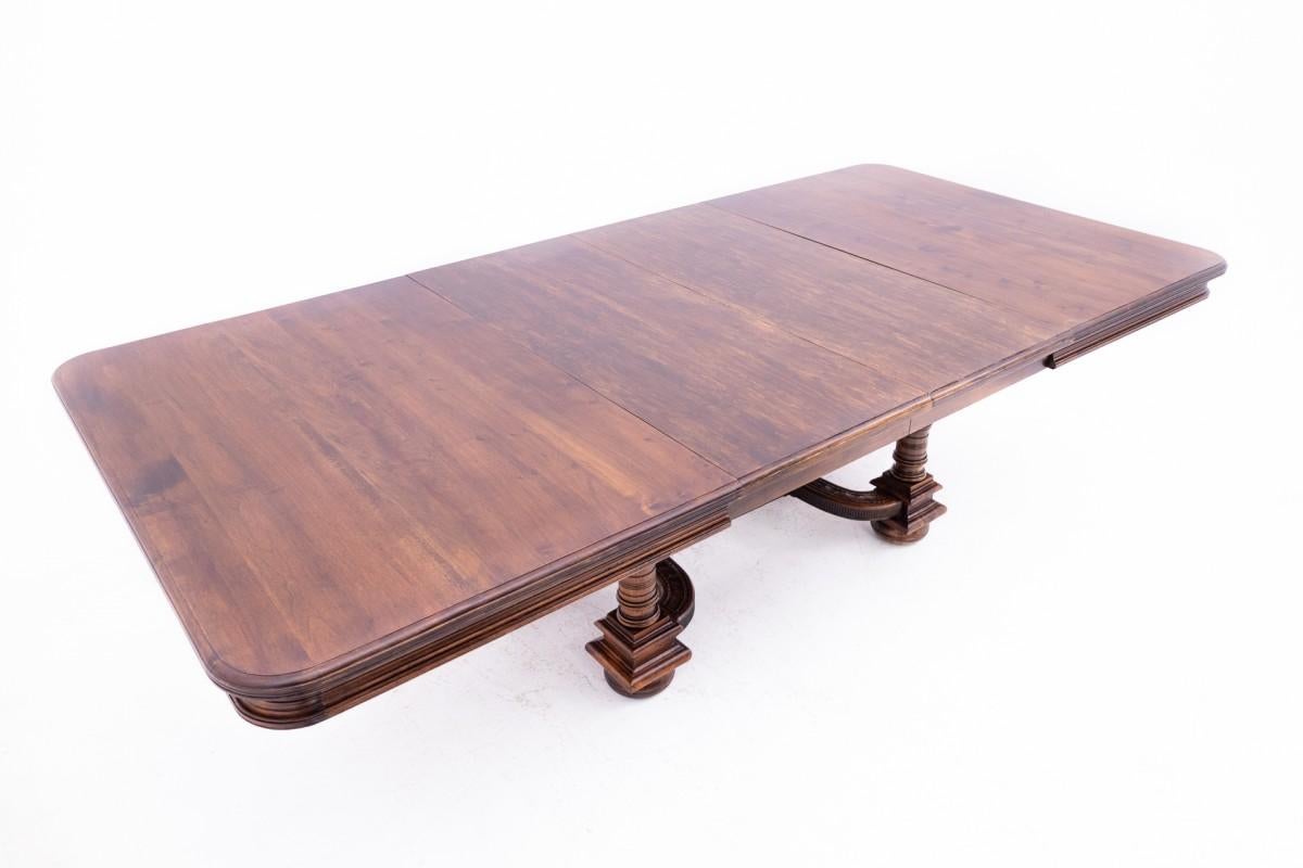 Antique, large dining table with chairs, Western Europe. 7