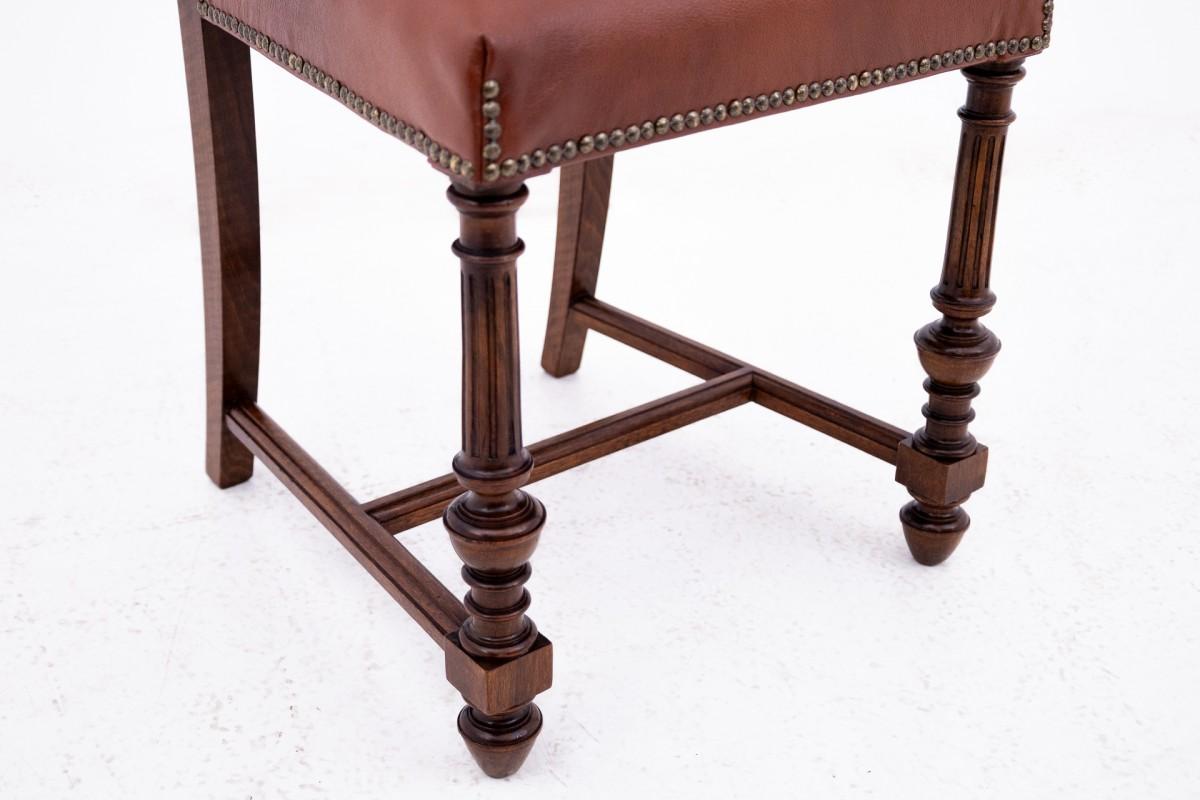 Oak Antique, large dining table with chairs, Western Europe.