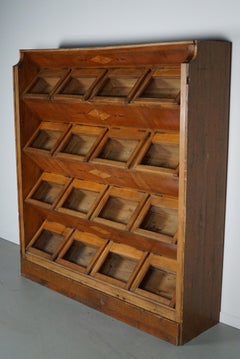 Antique Large Dutch Beech Haberdashery Shop Cabinet, 1920/30s
