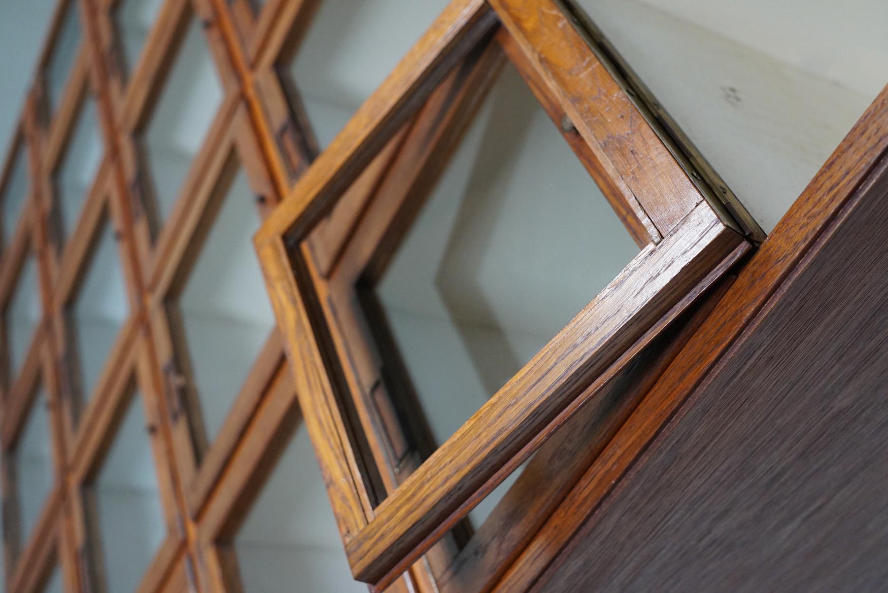 Antique Large Dutch Oak Haberdashery Shop Cabinet Folding Doors, 1920/30s For Sale 3