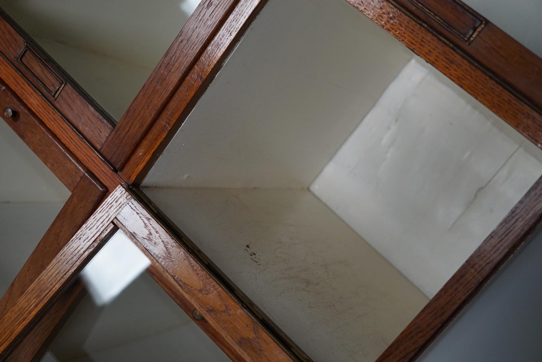Antique Large Dutch Oak Haberdashery Shop Cabinet Folding Doors, 1920/30s For Sale 4