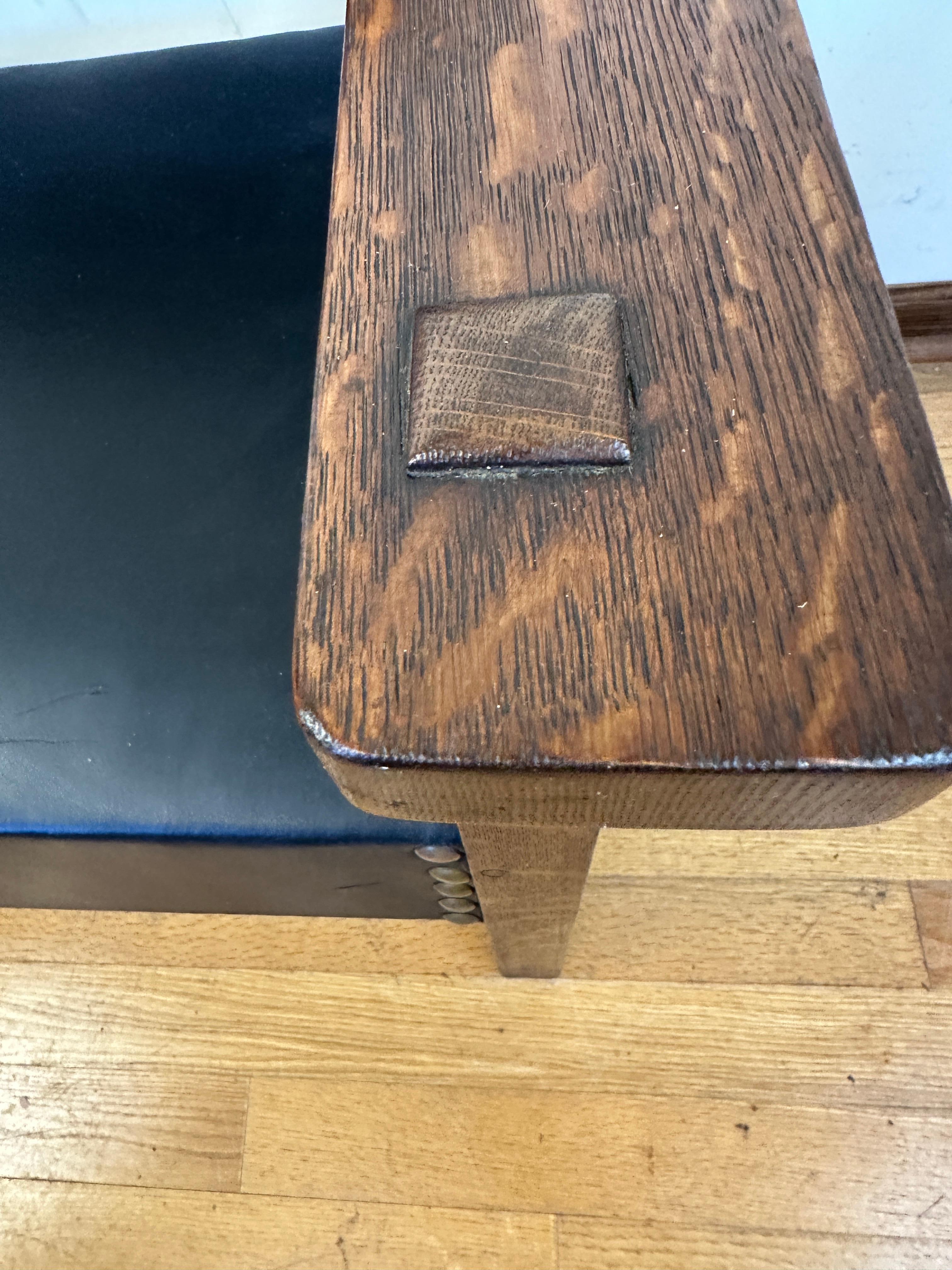 Ancienne chaise Stickley LG Early L&JG avec assise en cuir, modèle n°388    MUST SELL en vente 2