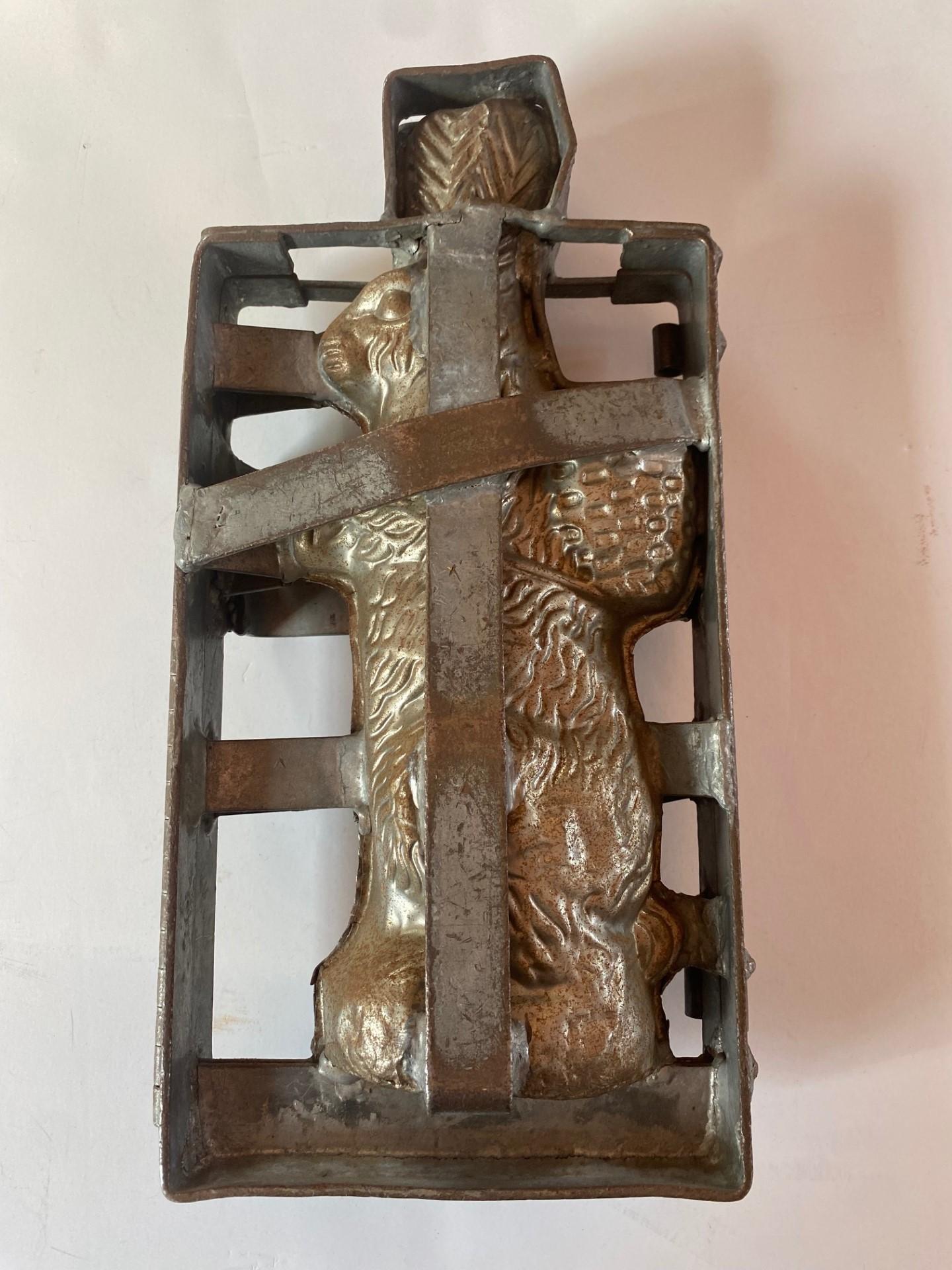 Early 20th Century Antique Large Easter Bunny Chocolate Mold Circa 1900 For Sale