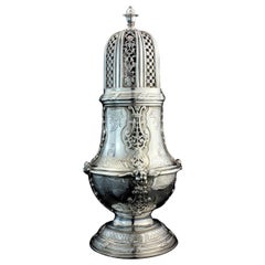 Antique Large Edwardian Britannia Silver Sugar Caster by Crichton Brothers