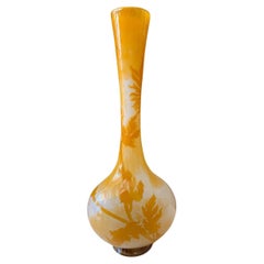 Antique Large Émile Gallé Art Nouveau Cameo Vase, France