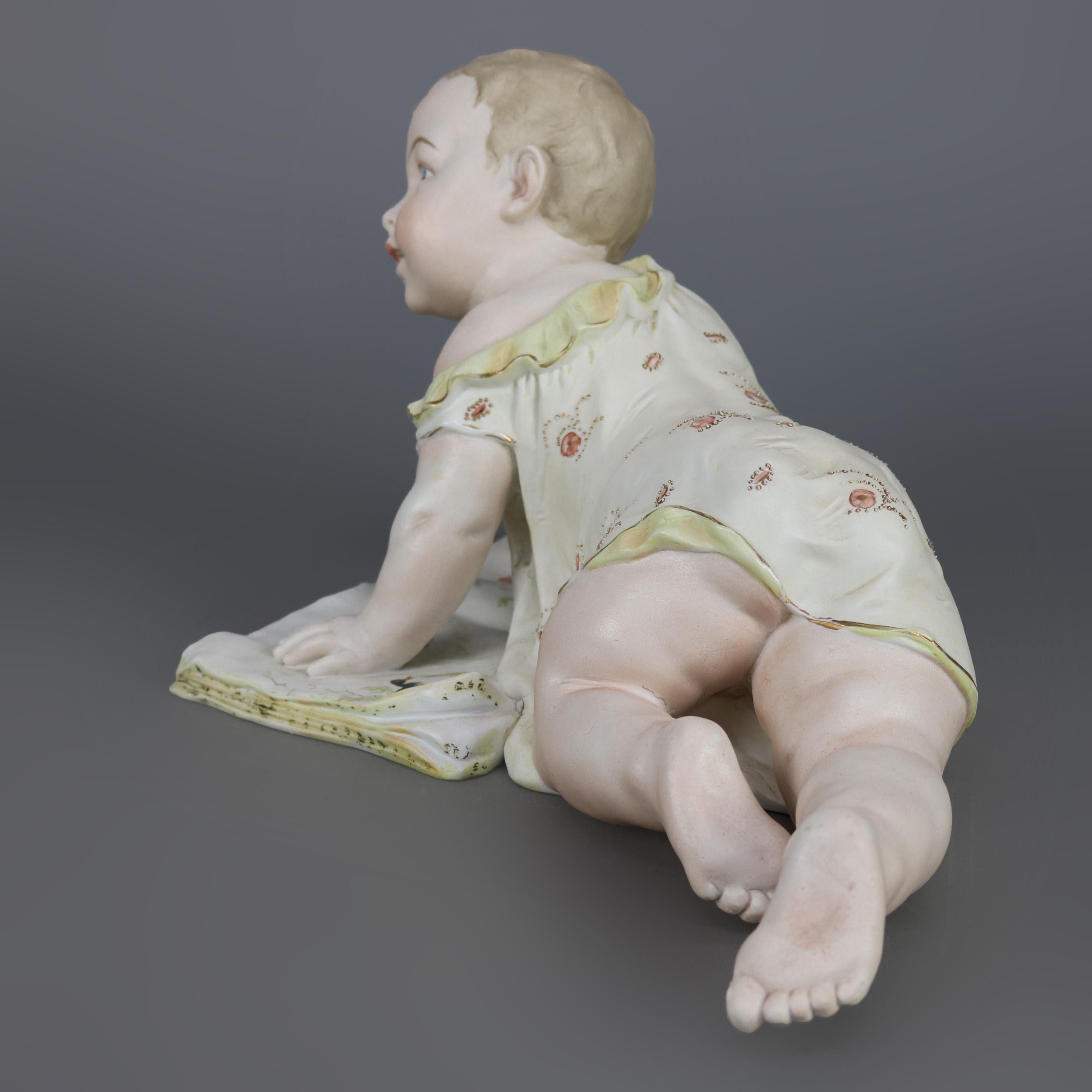 antique piano baby bisque figurine