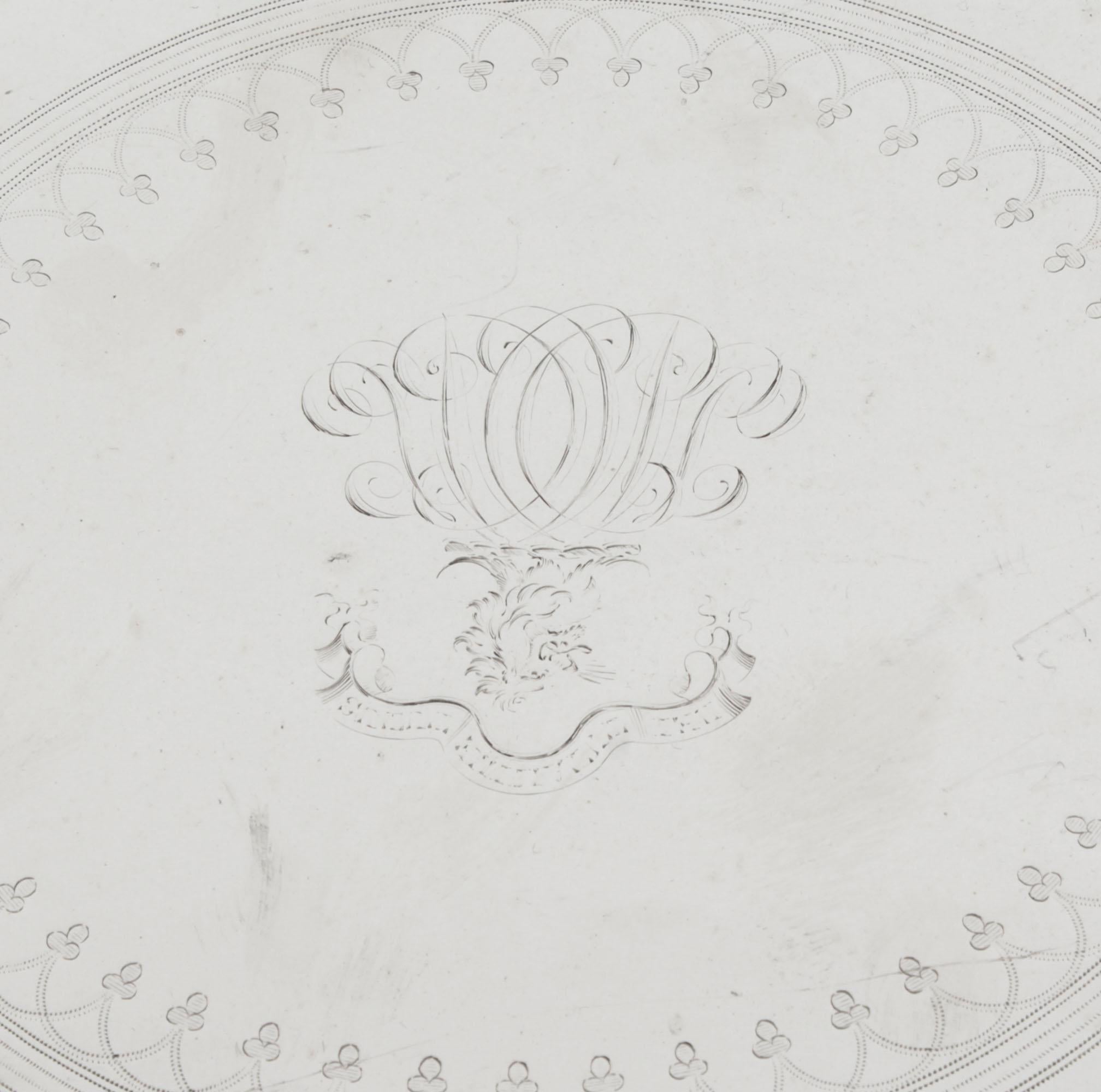 Late 19th Century Antique Large English Victorian Silver Plated Salver 19th Century For Sale