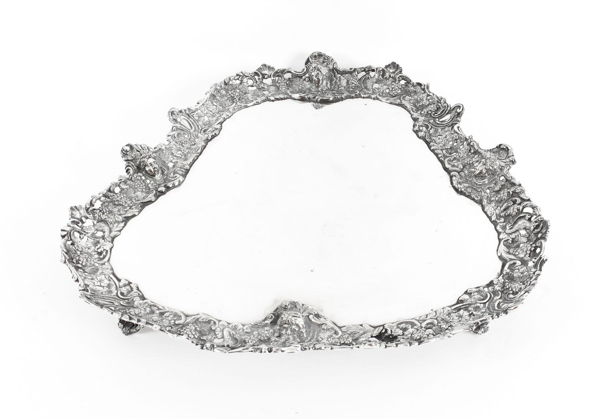 English Victorian Silver Plated Tray George Richmond Collis, 19th Century 4