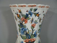 Antique Large Faience Vase "Cornucopia" by Desvres Fourmaintraux - 1Y110