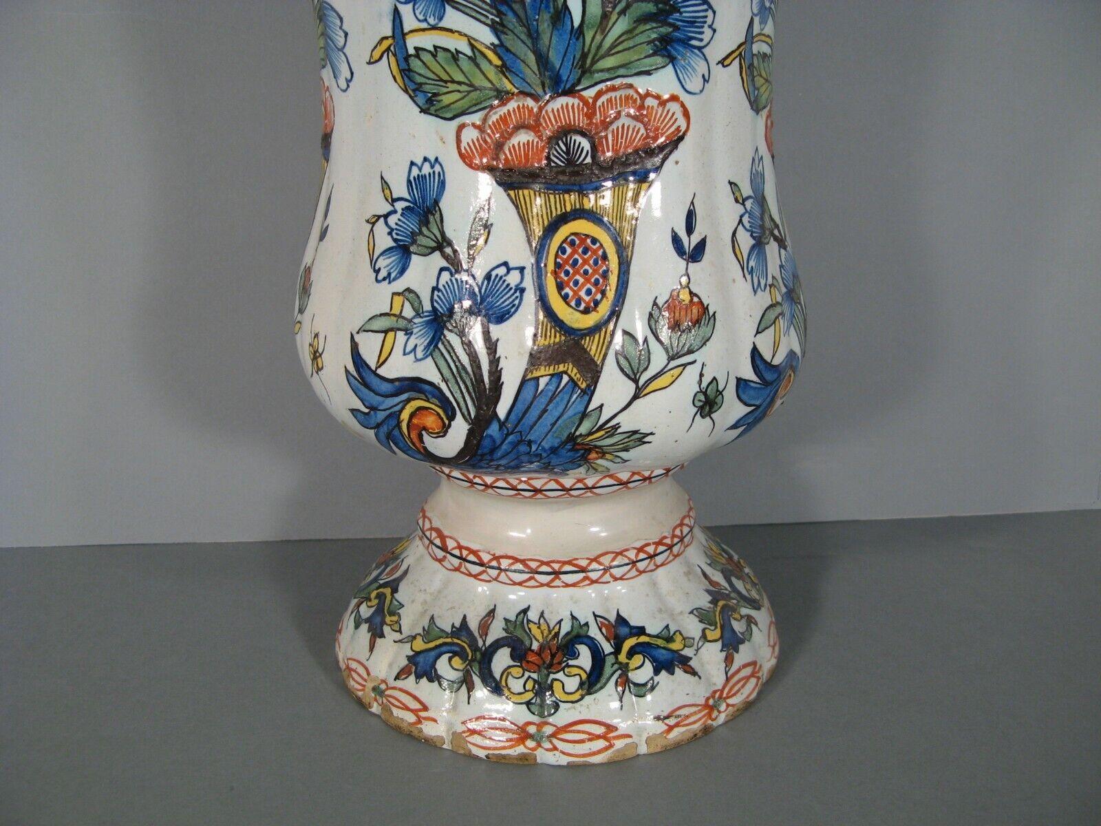 Empire Antique Large Faience Vase 