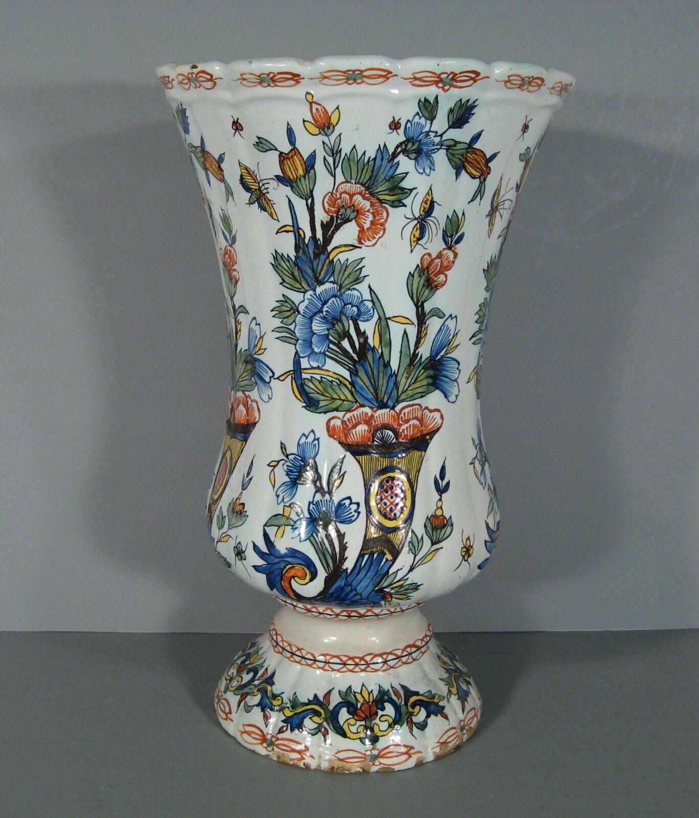 Antique Large Faience Vase 